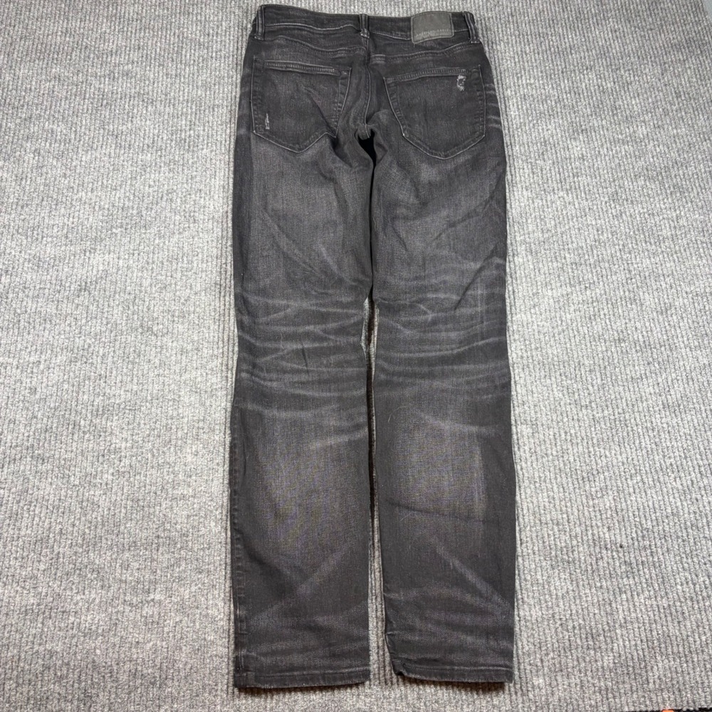 American Eagle Jeans Mens 28x32 Airflex+ Athletic Fit Black Distressed Denim